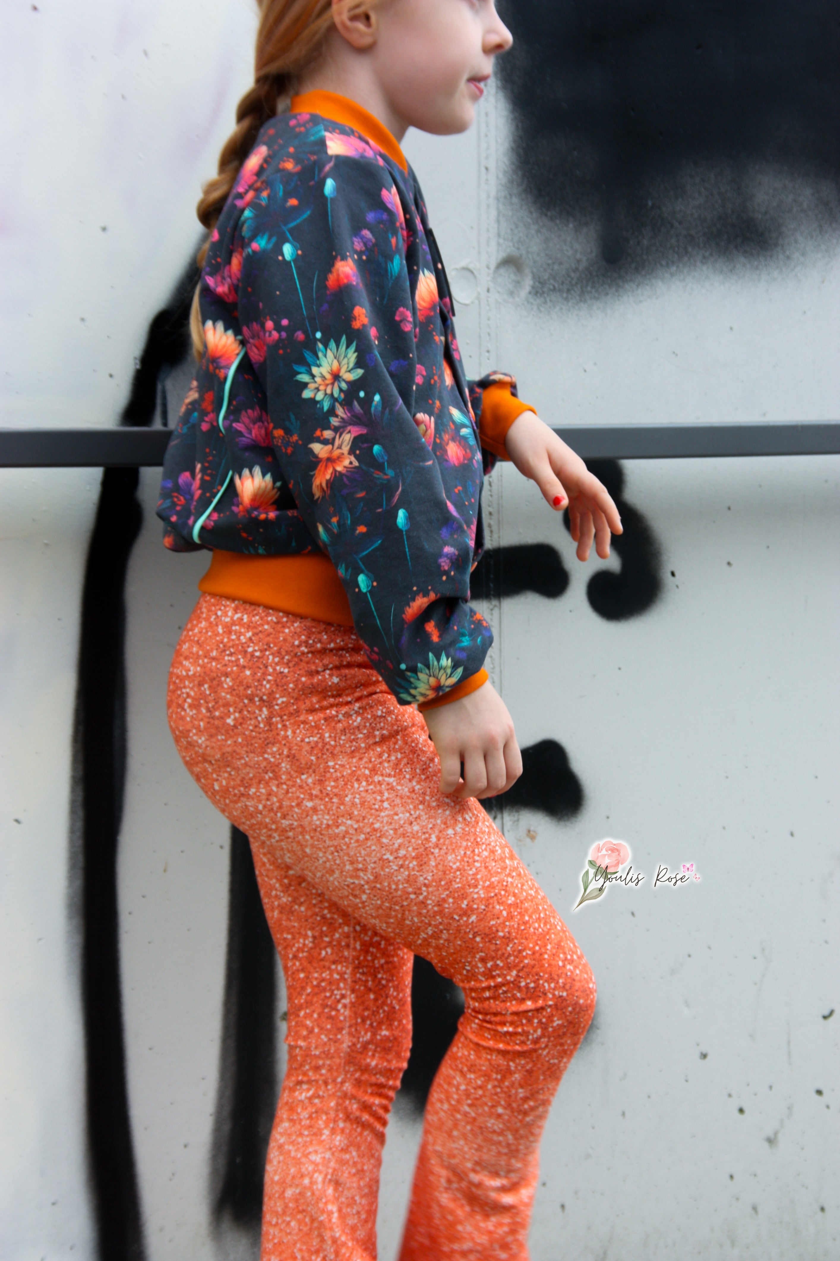 Orange Neon Blumen